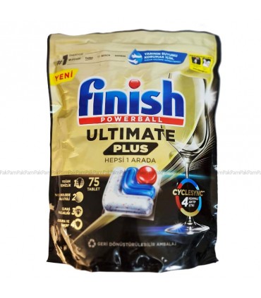 قرص ماشین ظرفشویی فینیش اولتیمیت پلاس 75 عددی مدل Finish ULTIMATE PLUS